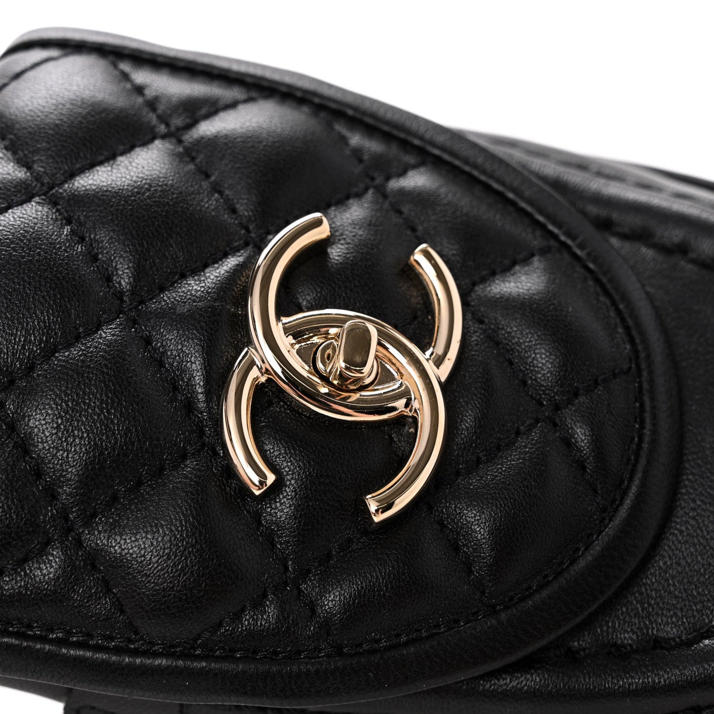 Lambskin Quilted CC Turnlock Loafers 36 Black