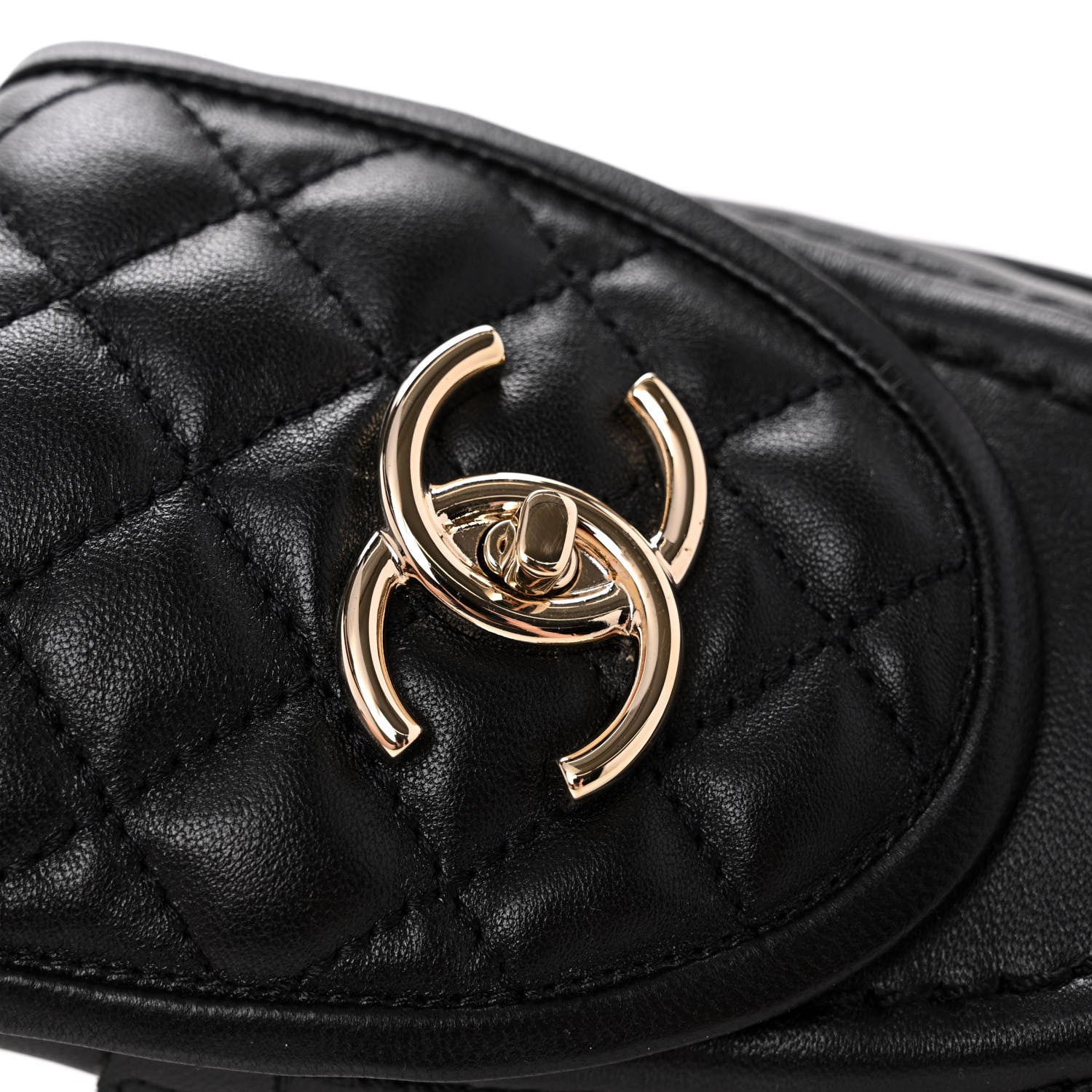 Chanel Lambskin Quilted CC Turnlock Loafers 36 Black 10 of 11