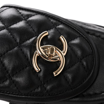 Chanel Lambskin Quilted CC Turnlock Loafers 36 Black 10 of 11