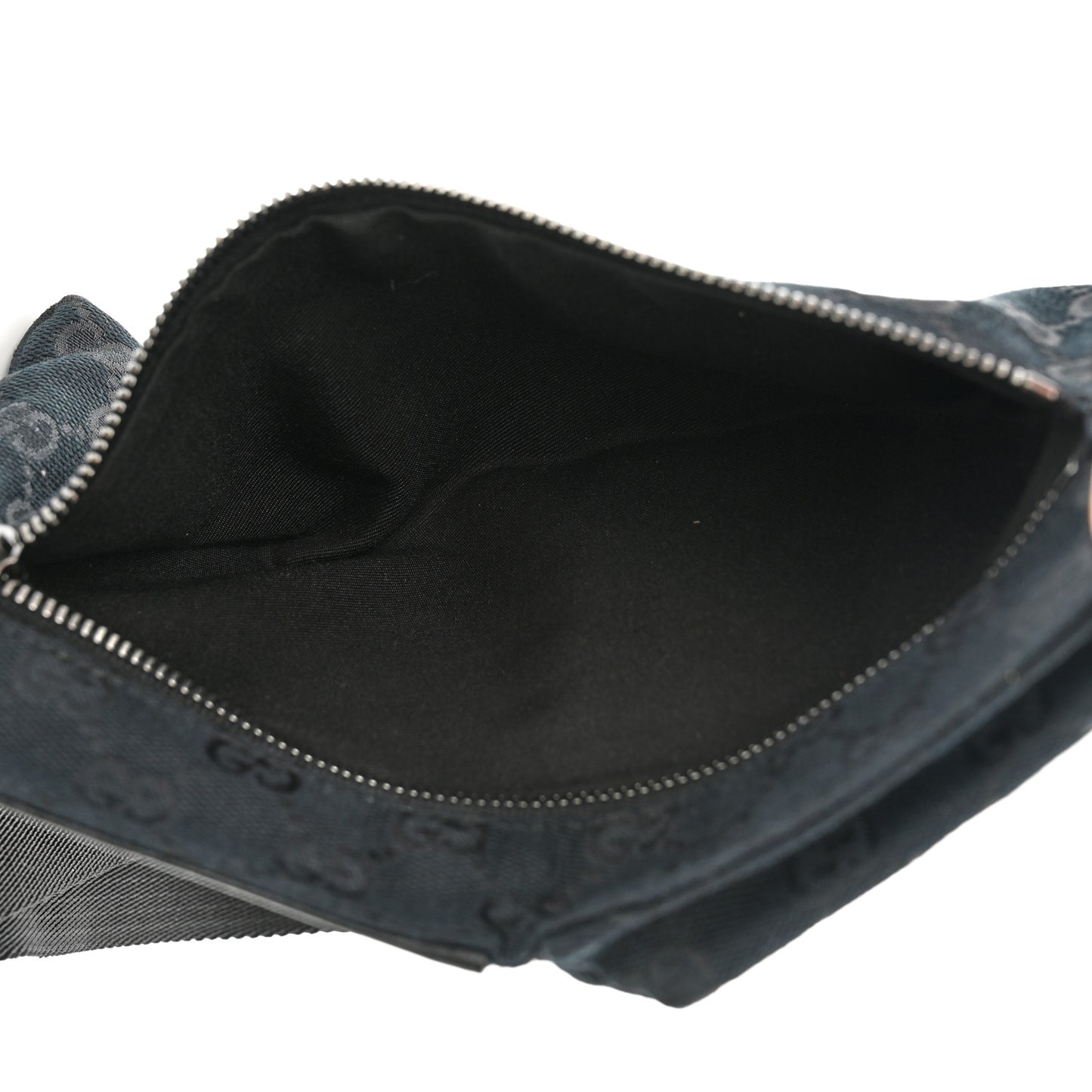 GG Monogram Double Pocket Belt Bag Black