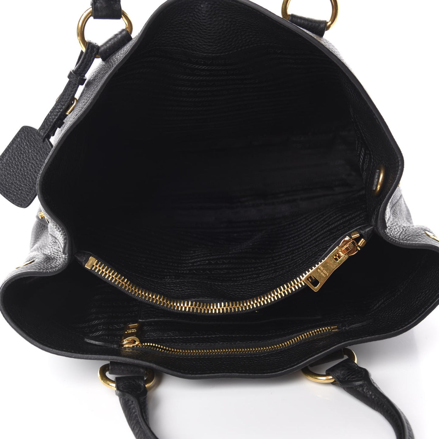 Vitello Daino Shopping Tote Black