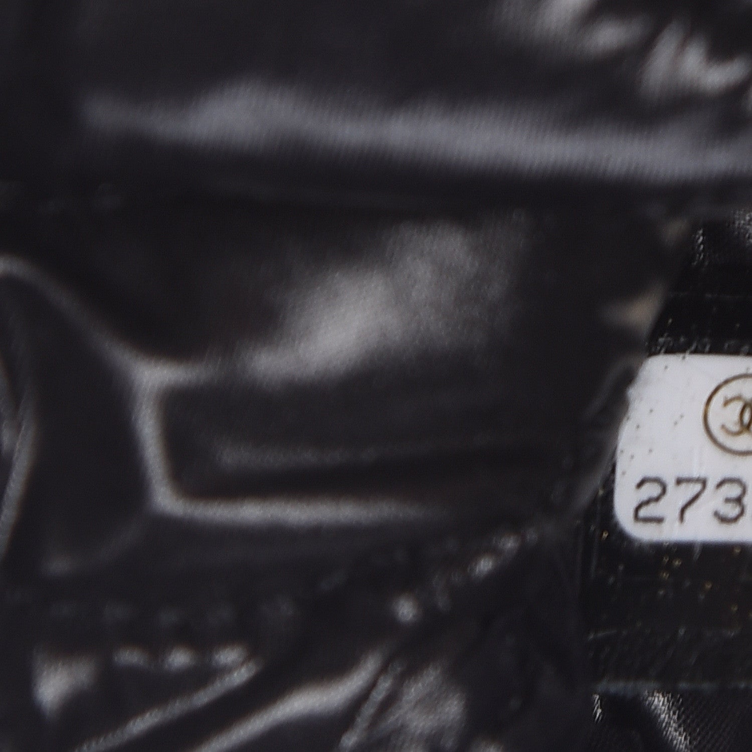 Chanel Goatskin Camellia Embossed Cosmetic Pouch Black 7 of 8