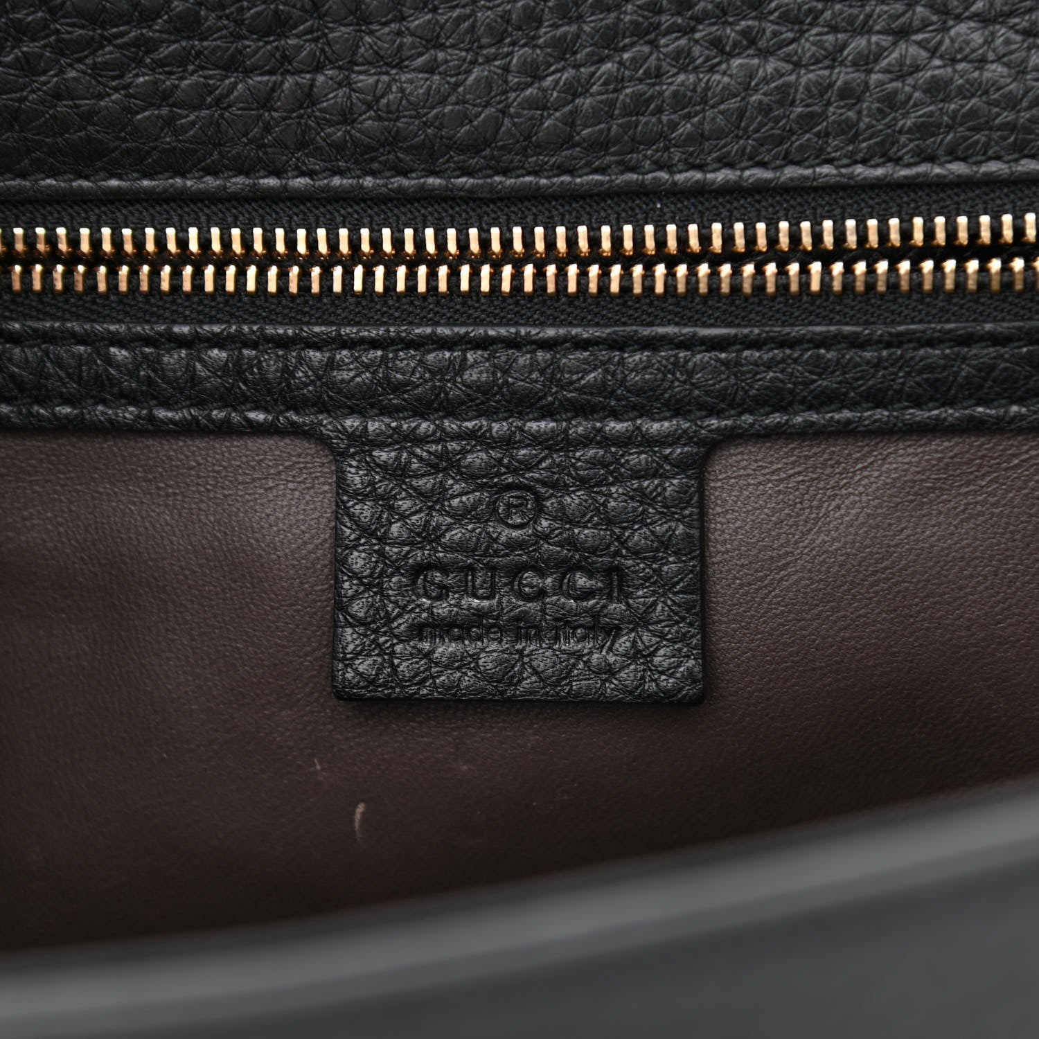 Gucci Pebbled Calfskin Medium Miss Bamboo Shoulder Bag Black 6 of 10