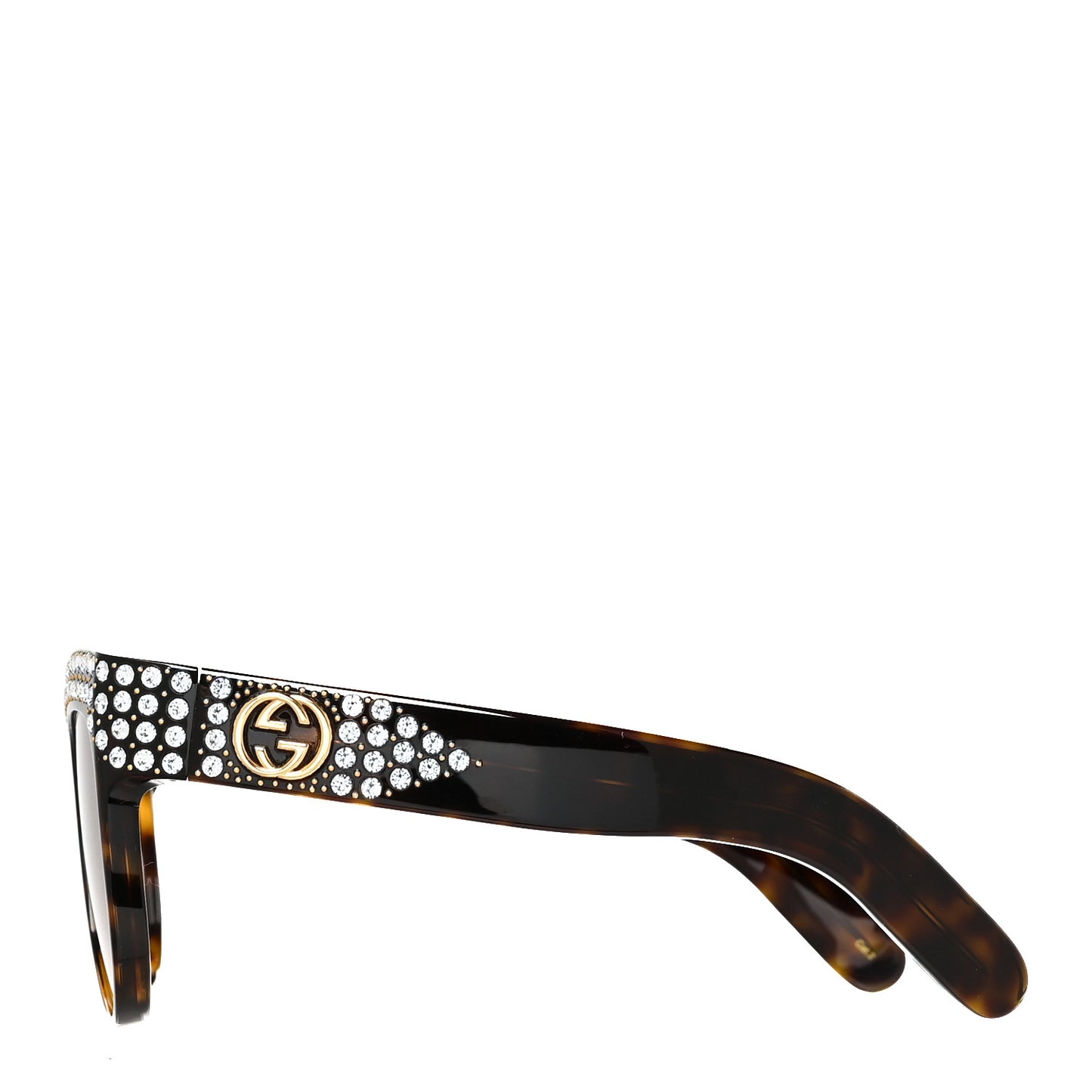 Acetate Crystal Sunglasses GG0147S Tortoise