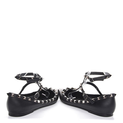 Valentino Garavani Nappa Rockstud Cage Ballerina Flats 38 Black 6 of 10