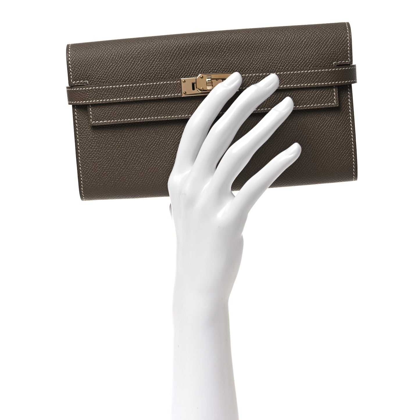 Epsom Kelly Longue Wallet Etoupe