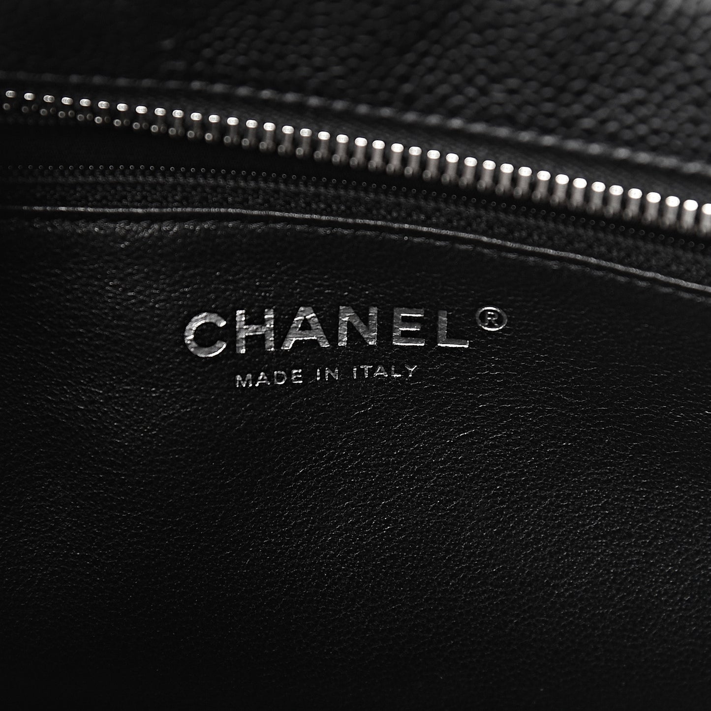 Caviar Quilted Tote Black