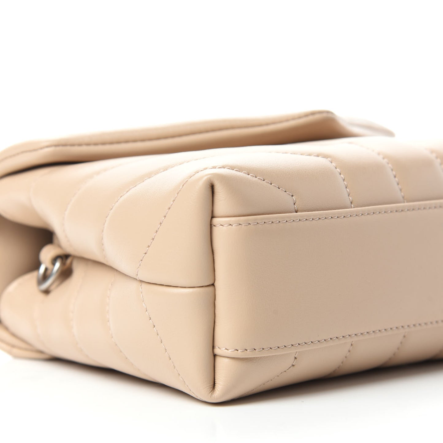 Calfskin Y Quilted Monogram Toy Loulou Satchel Nude Powder
