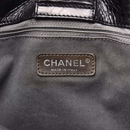 Chanel Glazed Calfskin Quilted Large New Portobello Tote Black 6 of 13