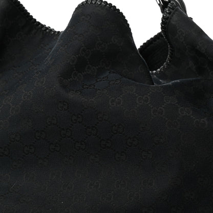 Gucci Monogram Large Horsebit Chain Hobo Black 10 of 10