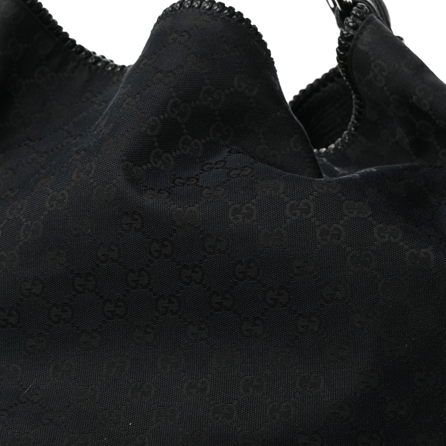 Monogram Large Horsebit Chain Hobo Black