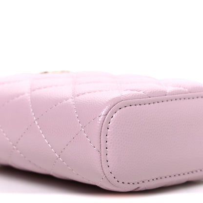 Chanel Caviar Quilted Small Vertical Coco Beauty Vanity Case With Chain Light Pink 8 of 9