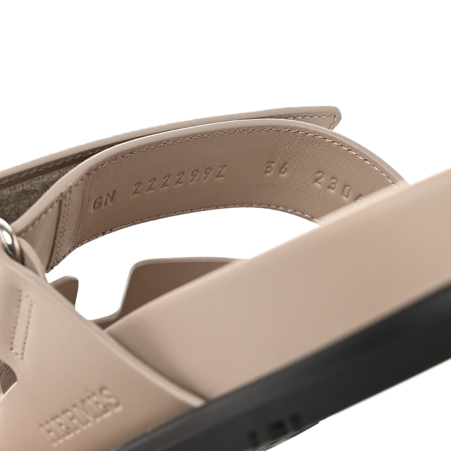 Calfskin Womens Chypre Sandals 36 Beige Mastic