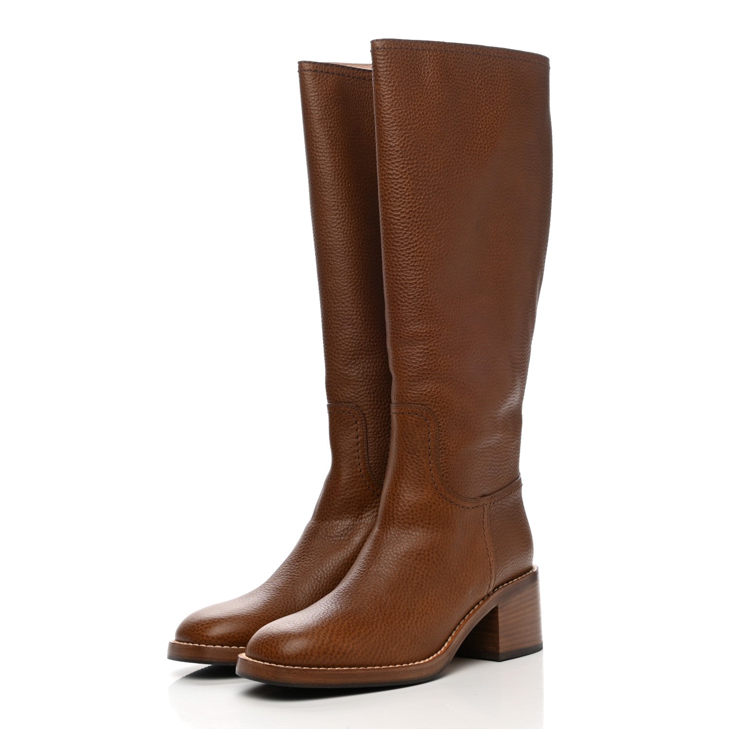 Gucci GG Monogram Calfskin Lola Tall Boots 39 Beige Ruggine Cuir 6 of 13