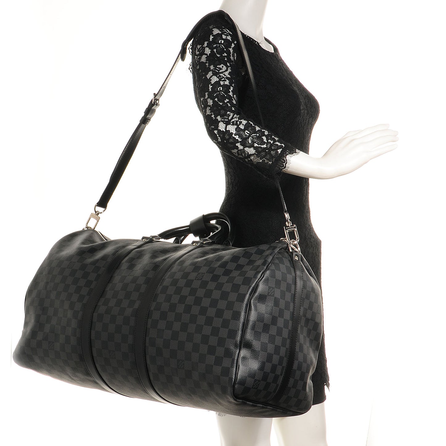 Damier Graphite Keepall Bandouliere 55