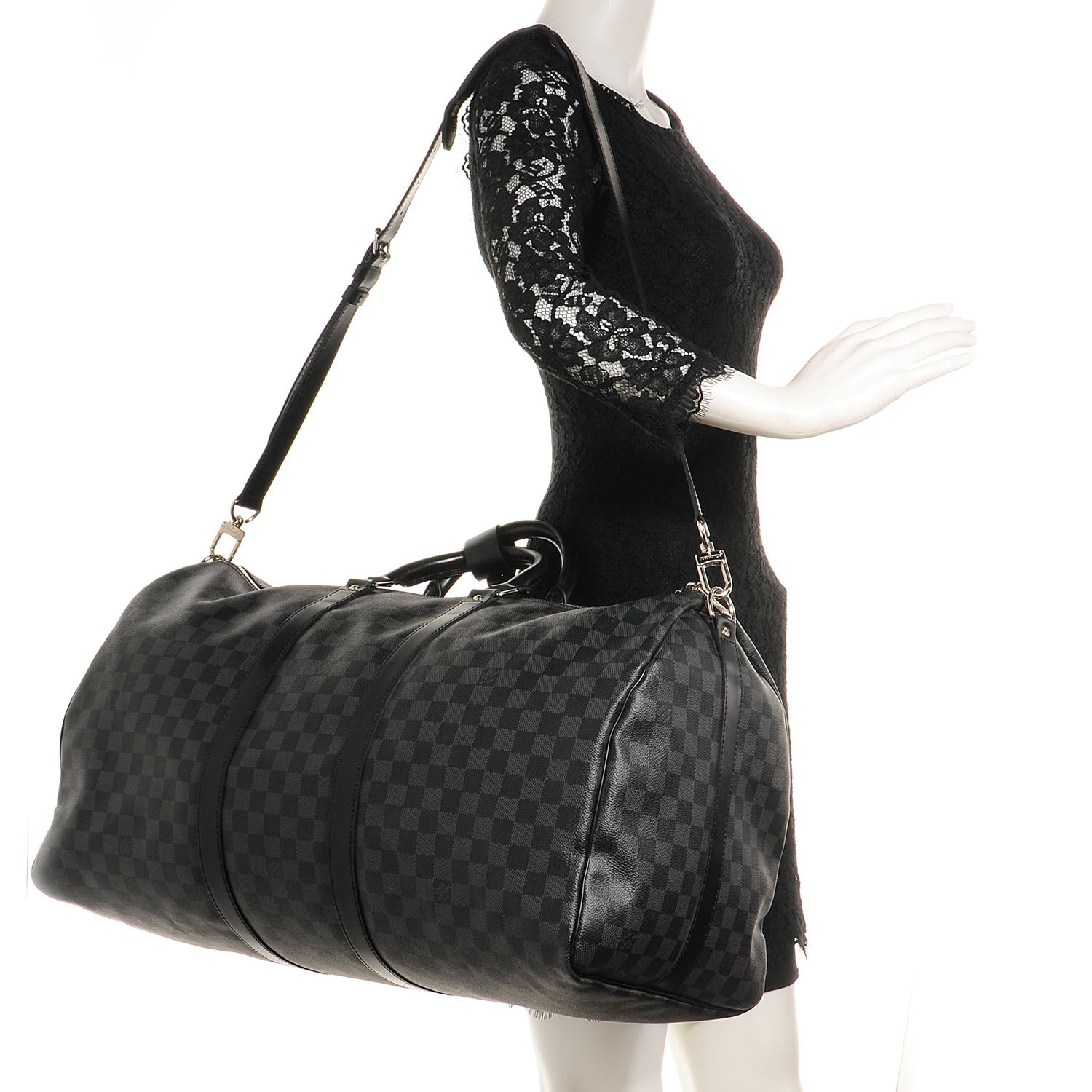 Louis Vuitton Damier Graphite Keepall Bandouliere 55 2 of 8