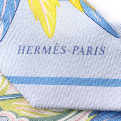Hermes Silk La Danse Pacifique Twilly Bleu Ciel Vert Rose 2 of 5