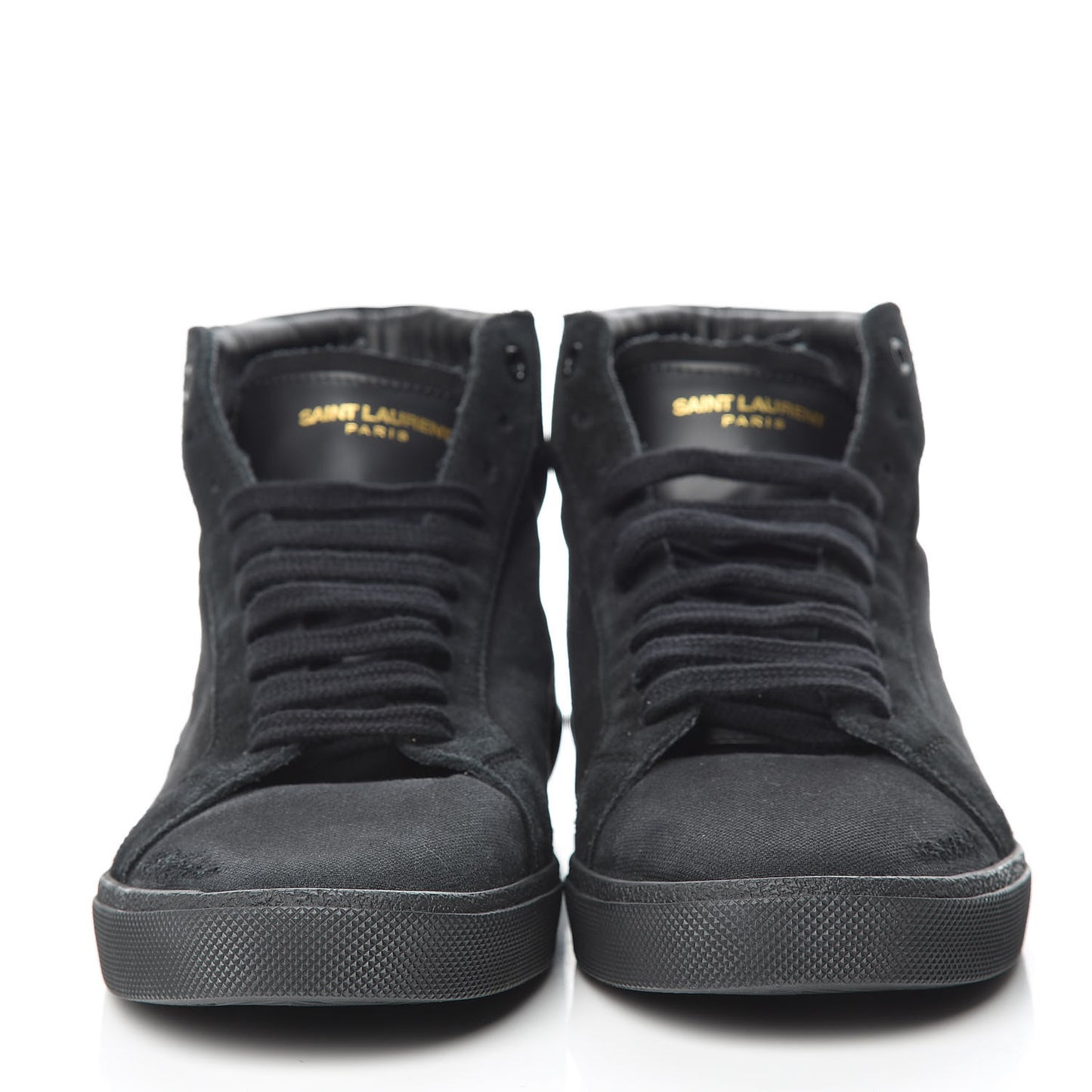 Distressed Canvas Mens Classic Court High Top Sneakers 43 Black