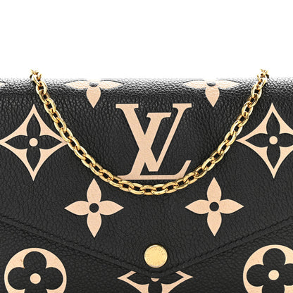 Louis Vuitton Empreinte Monogram Giant Felicie Pochette Black Beige 8 of 11