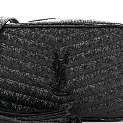 Saint Laurent Grain De Poudre Matelasse Monochrome Monogram Mini Lou Camera Bag Black 5 of 11