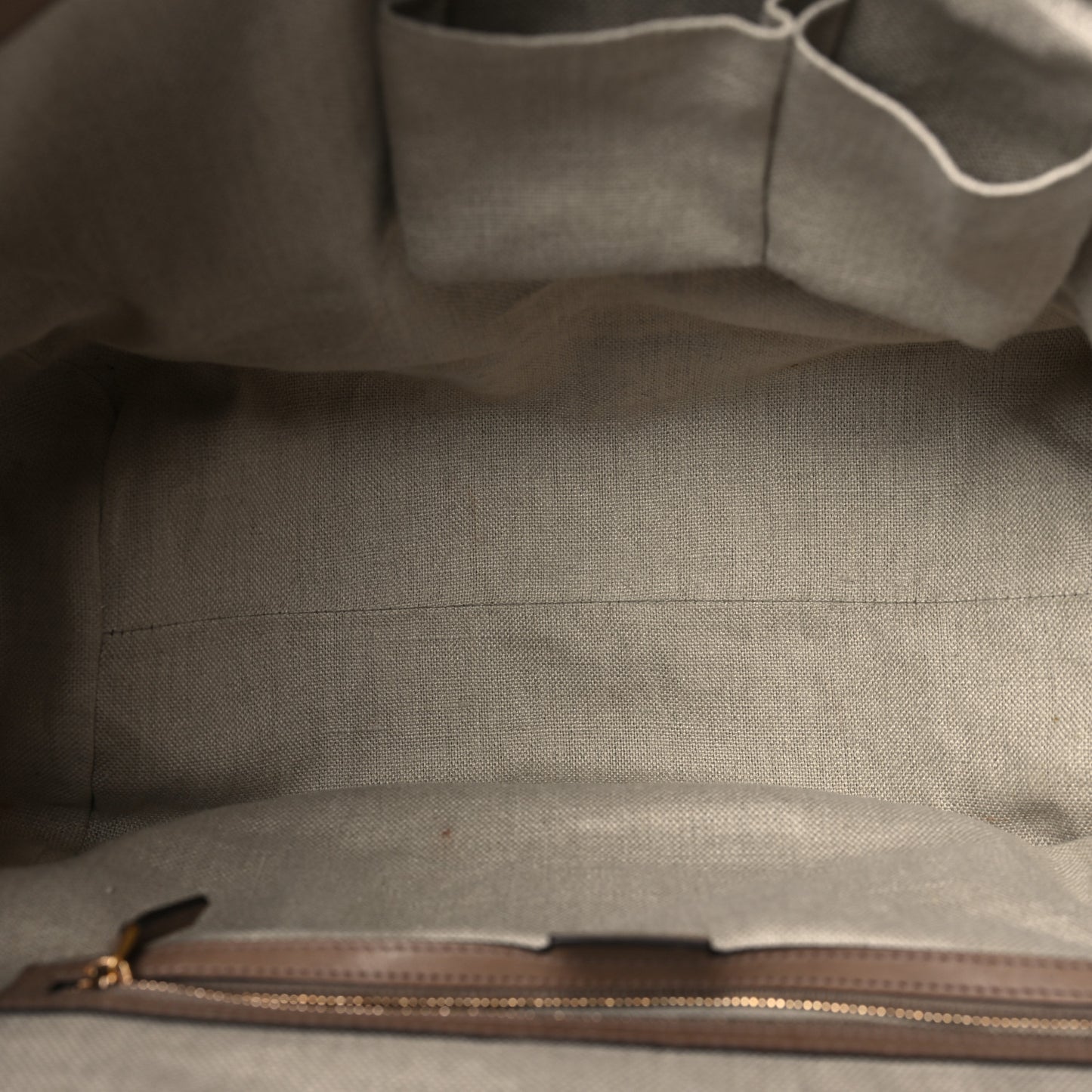 Calfskin Handmade Large Top Handle Bag Taupe