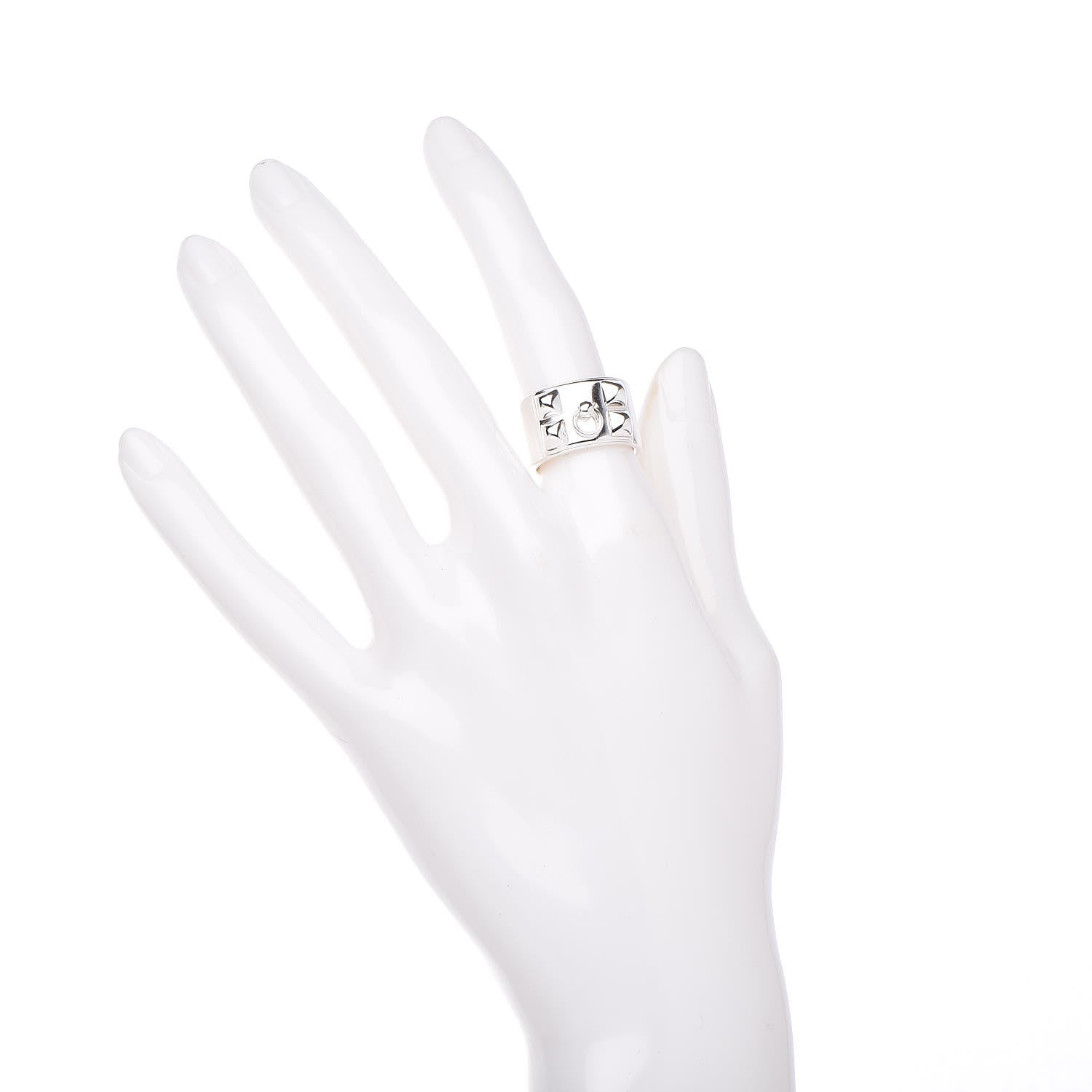 Hermes Sterling Silver Collier De Chien CDC Ring 51 5.75 2 of 4
