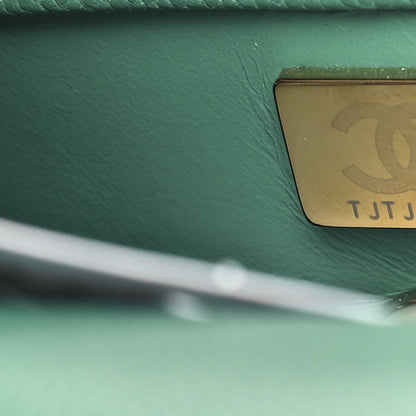Chanel Caviar Quilted Mini Coco Handle Flap Green 7 of 10