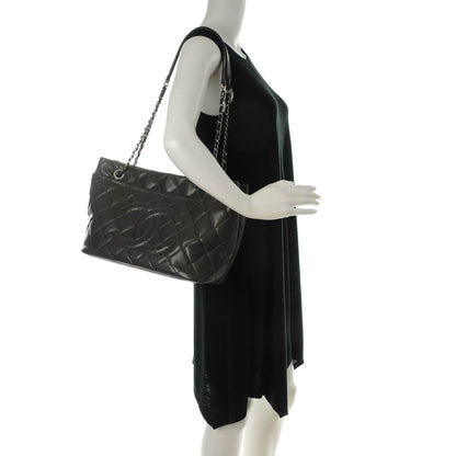 Chanel Caviar Quilted Timeless CC Soft Tote Dark Grey 2 of 7