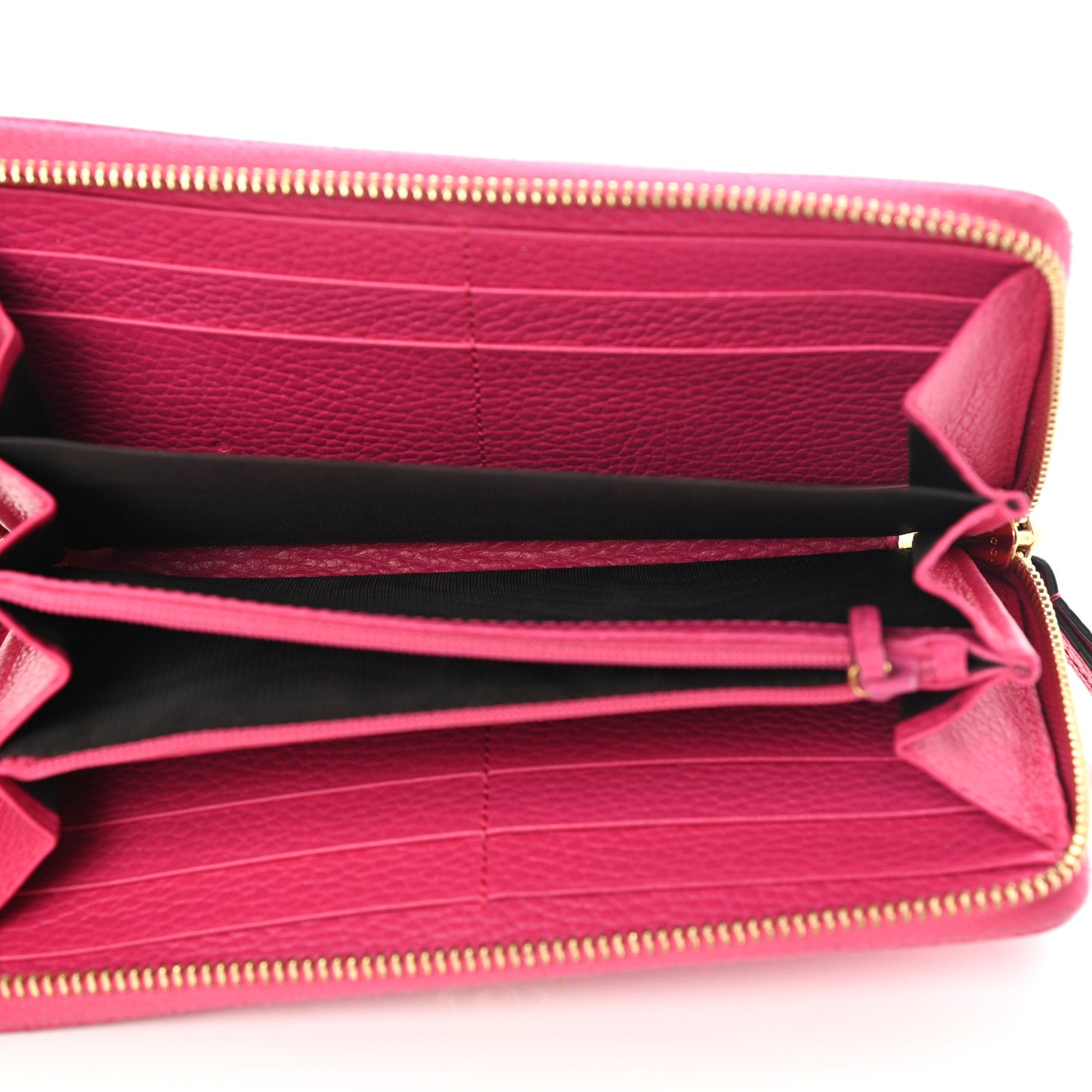 Dollar Calfskin GG Marmont Zip Around Wallet Box Pink