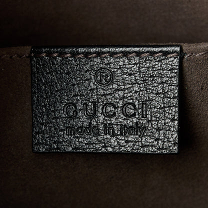 Gucci Textured Dollar Calfskin Nylon Gucci Stripe New Web Cosmetic Case Black Ecru Verde Rosso 7 of 12