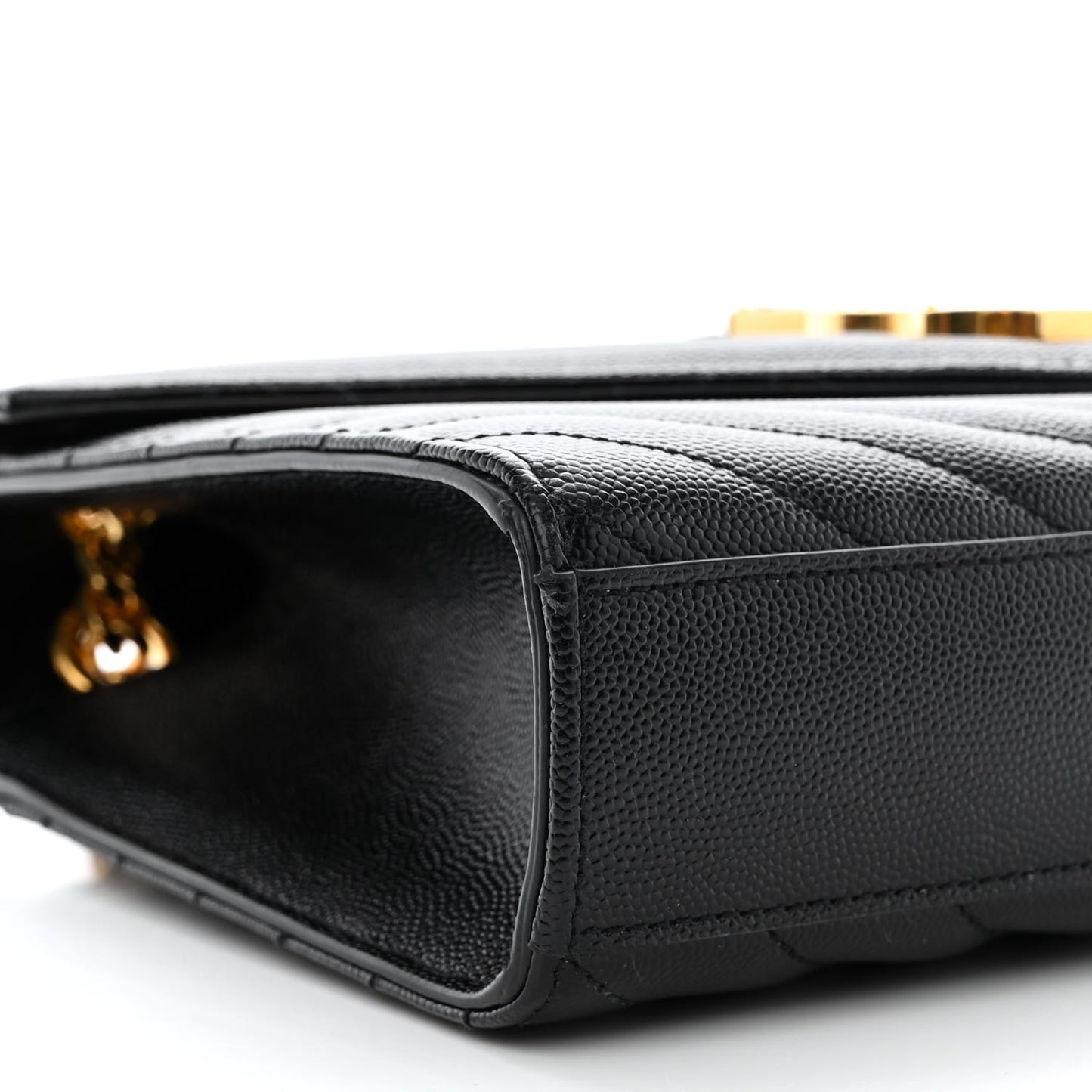 Grain De Poudre Matelasse Chevron Medium Monogram Satchel Black