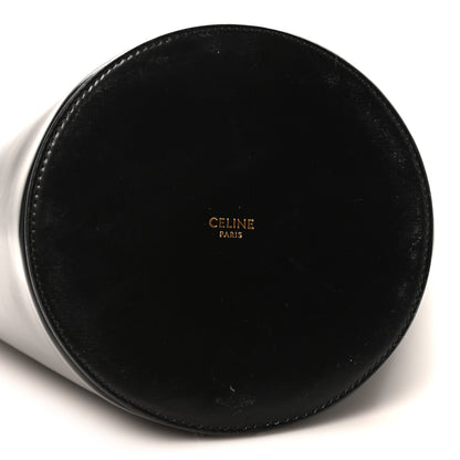 Celine Shiny Calfskin Triomphe Bucket Bag Black 7 of 10