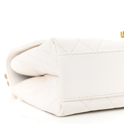 Chanel Lambskin Quilted La Parisienne Top Handle Flap White 9 of 10