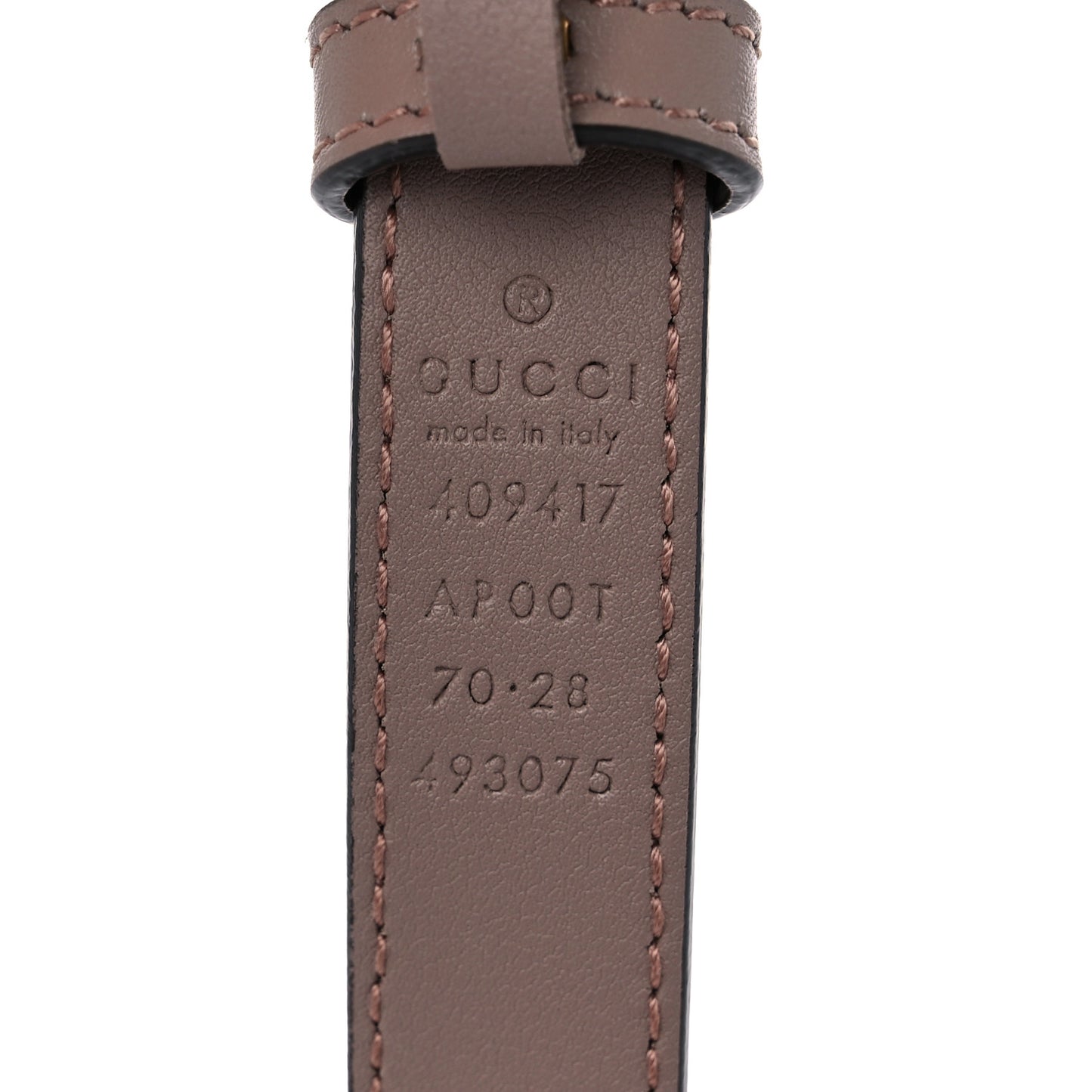 Calfskin Double G 20mm Belt 70 28 Porcelain Rose