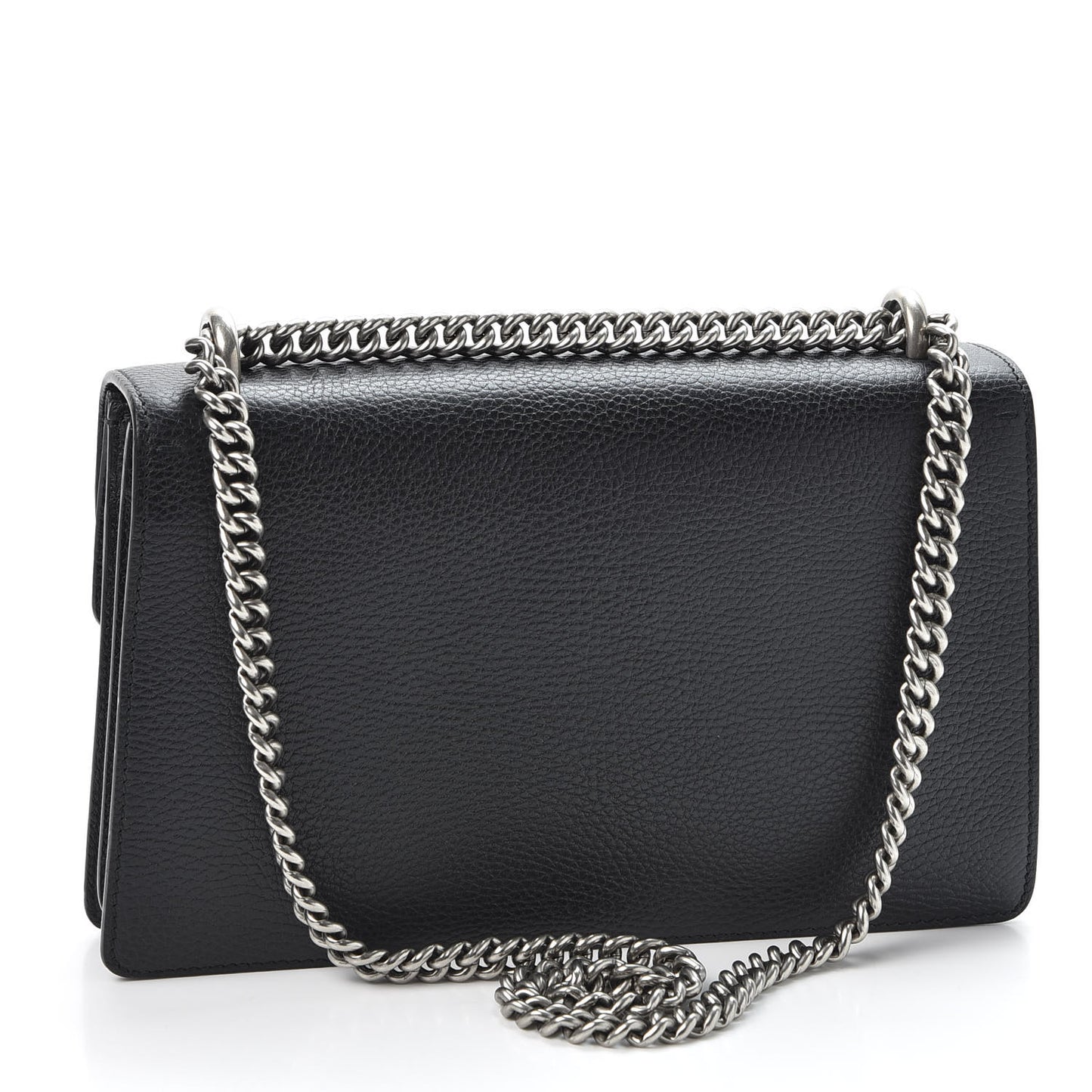 Pebbled Calfskin Small Dionysus Shoulder Bag Black