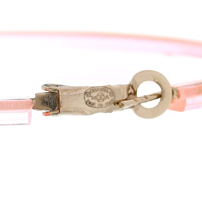 Chanel Translucent Resin Crystal Hoop Earrings Pink Multicolor 5 of 6