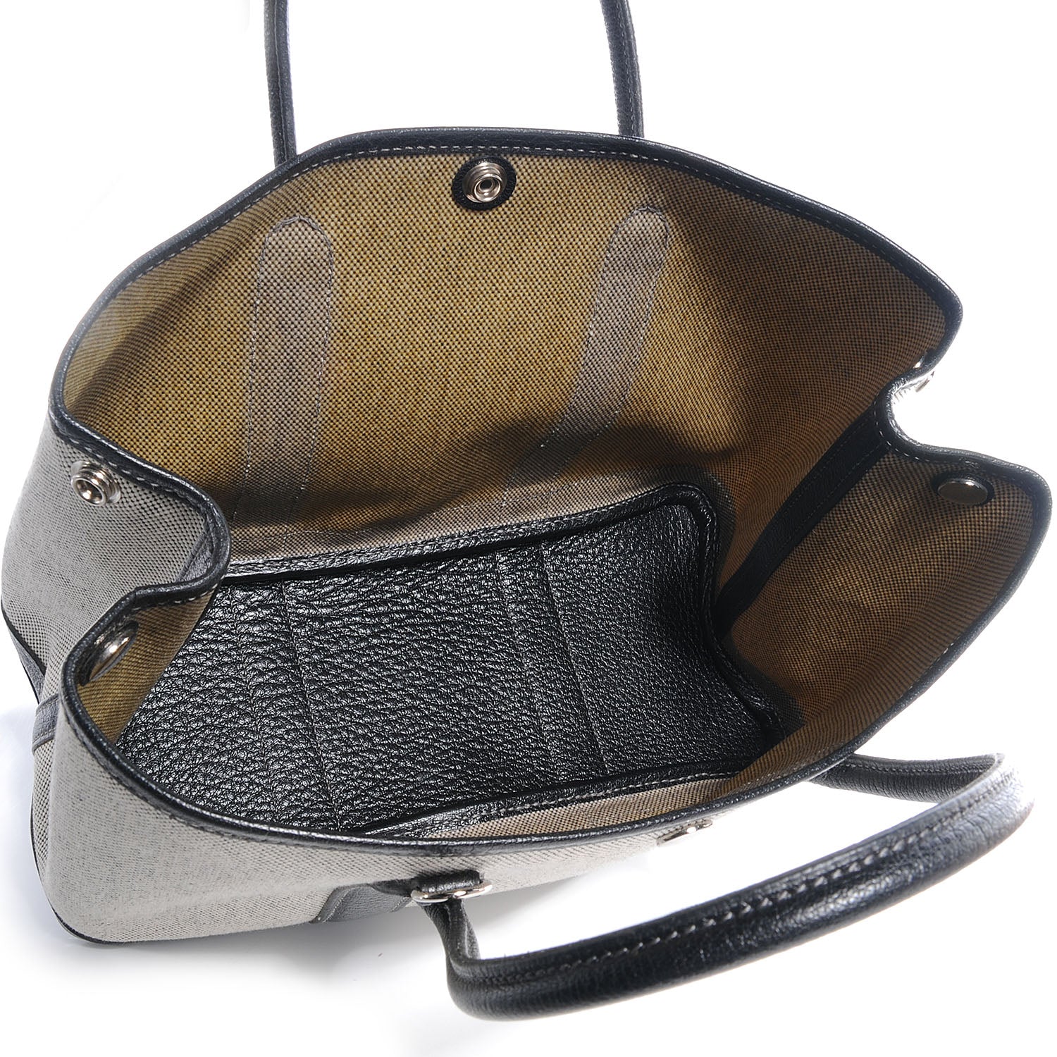 Hermes Toile Leather Garden Party TPM Black 5 of 7