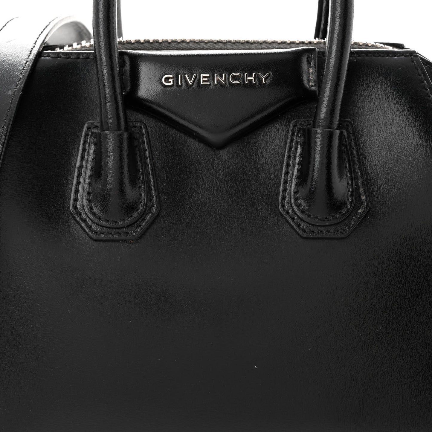 Shiny Lord Calfskin Mini Antigona Black