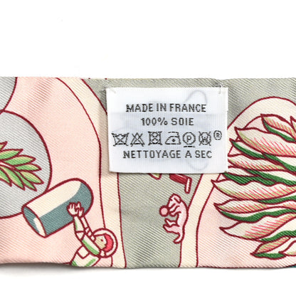 Hermes Silk Exposition Universelle Twilly Rose Poudre Vert 8 of 8