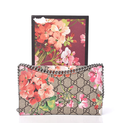 Gucci GG Supreme Monogram Blooms Chain Wallet Beige Multicolor Dry Rose 13 of 13