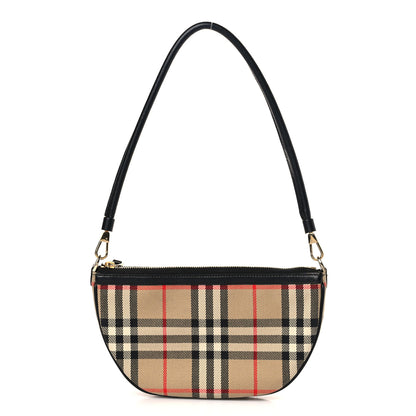 Burberry Vintage Check Calfskin Olympia Pouch Archive Beige 1 of 9