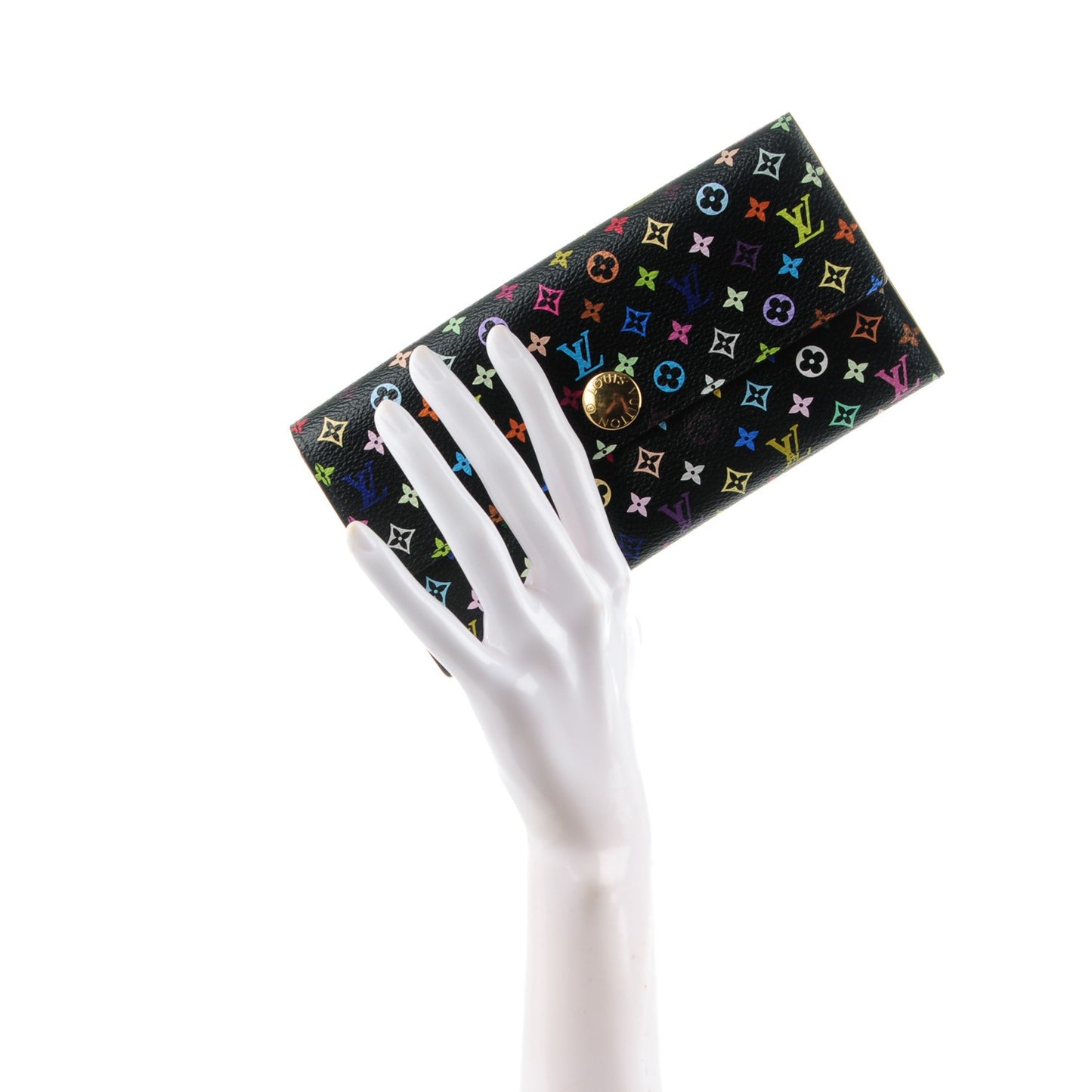 Monogram Multicolor Sarah Wallet Black Violet