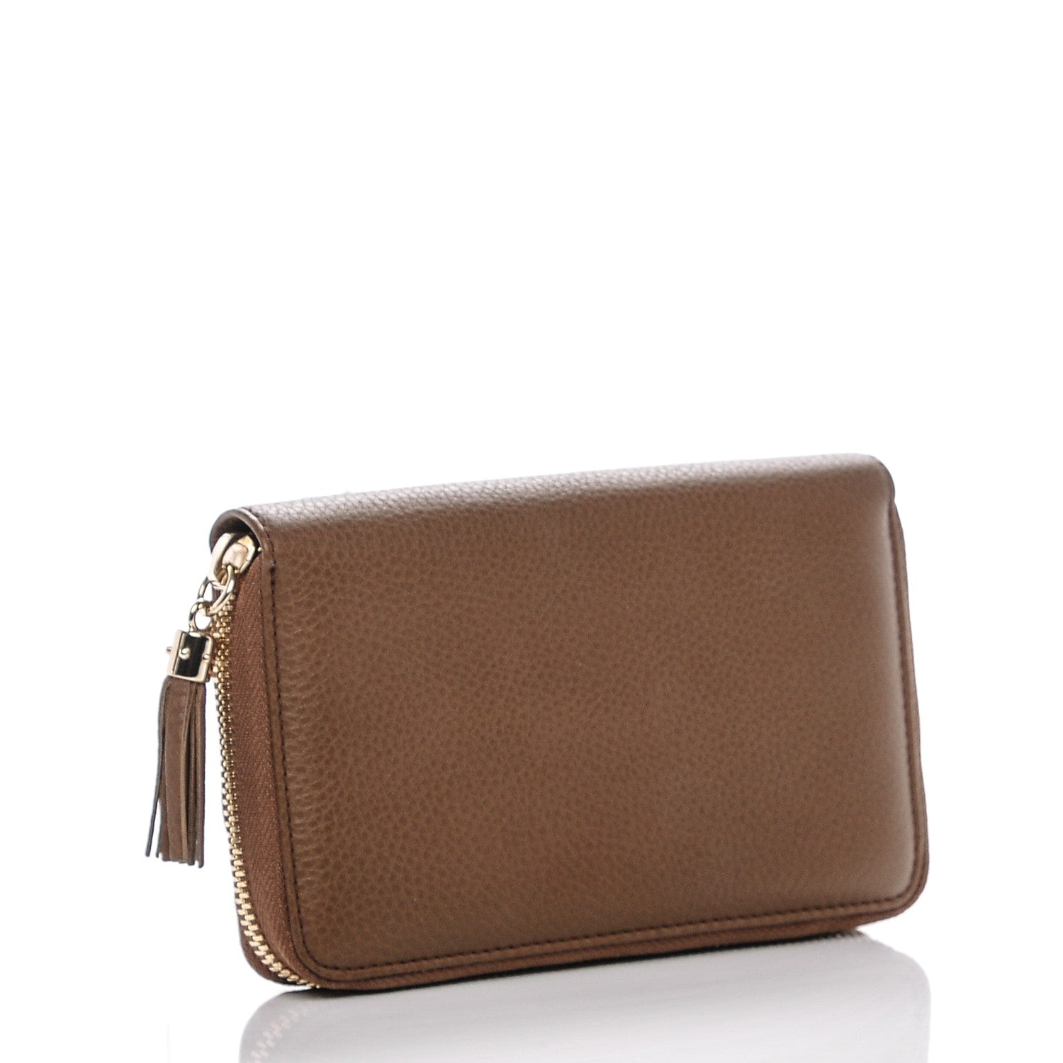 Gucci Calfskin Medium Soho Zip Around Wallet Maple Brown 3 of 6
