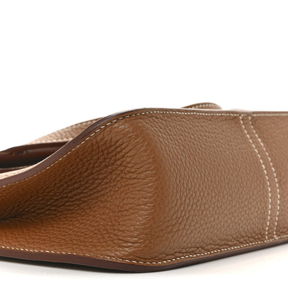 Hermes Taurillon Clemence Halzan 25 Gold 9 of 12