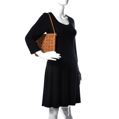 MCM Visetos Liz Shopper Tote Pouch Cognac 2 of 10