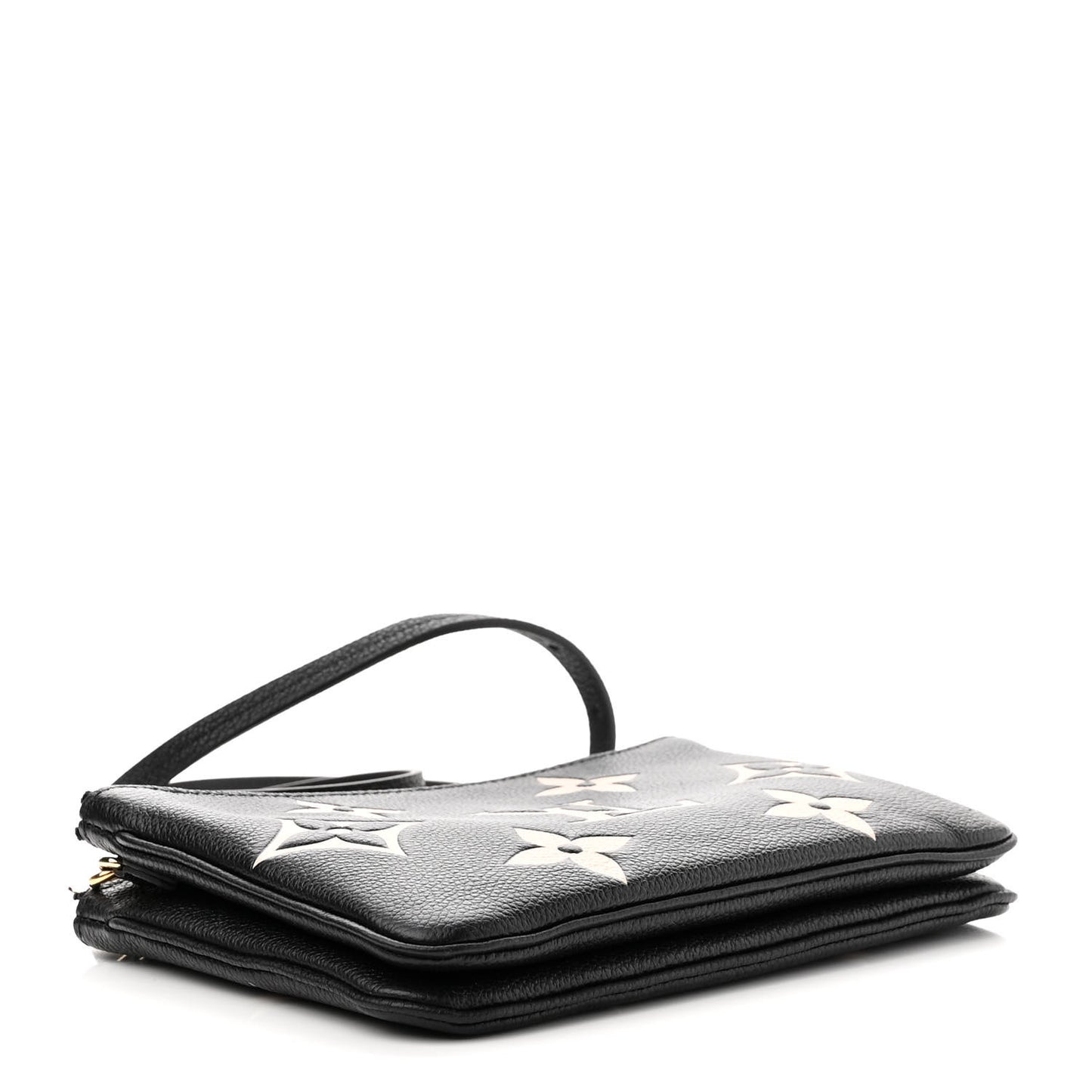 Empreinte Monogram Giant Double Zip Pochette Black Cream