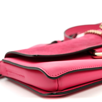 Chloe Suede Calfskin Small Faye Shoulder Bag Fuchsia Rose 8 of 9
