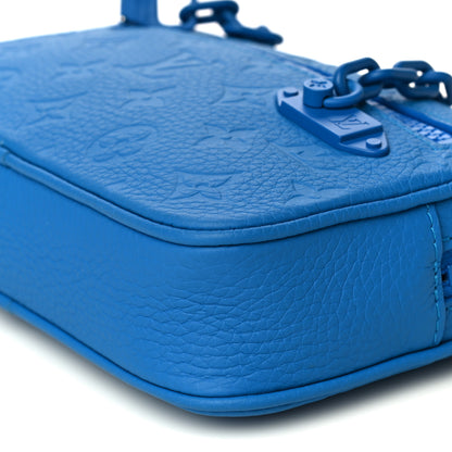 Louis Vuitton Taurillon Monogram Pochette Volga Blue 9 of 11