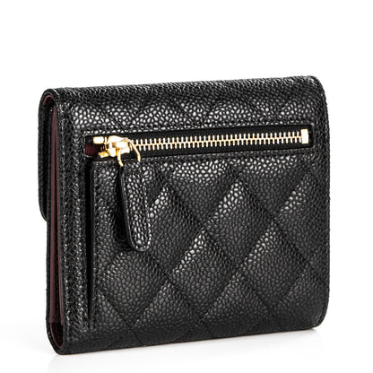 Chanel Caviar Quilted Compact Flap Wallet Black 3 of 7