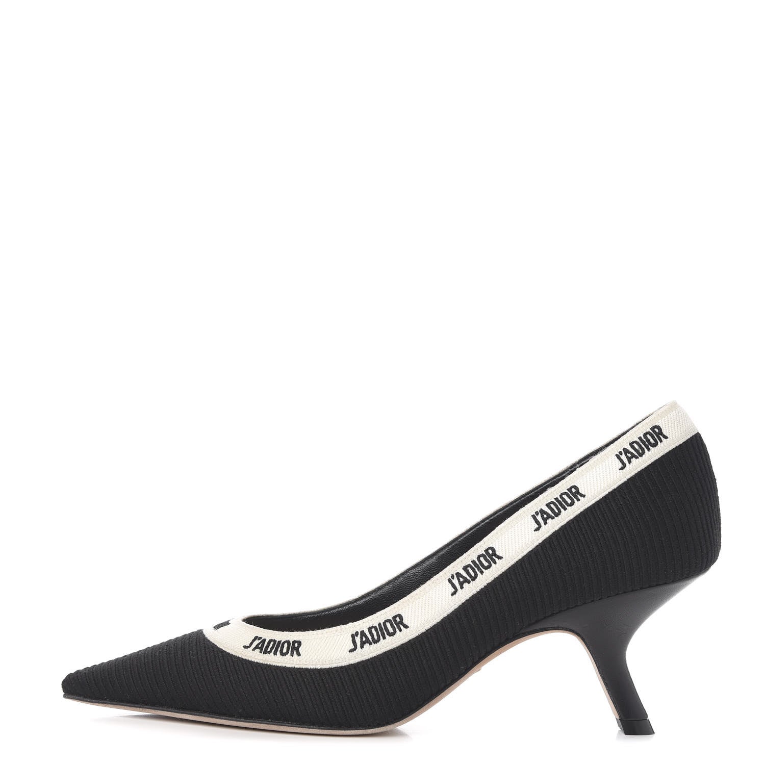 Christian Dior Technical Canvas Ribbon Embroidered J'Adior 65mm Pumps 38 Black 1 of 8